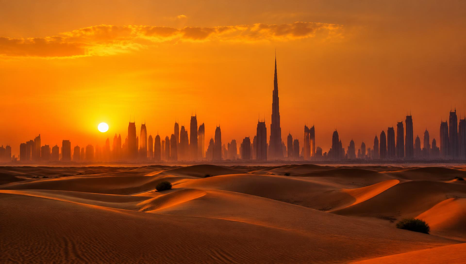 Sunset in Dubai