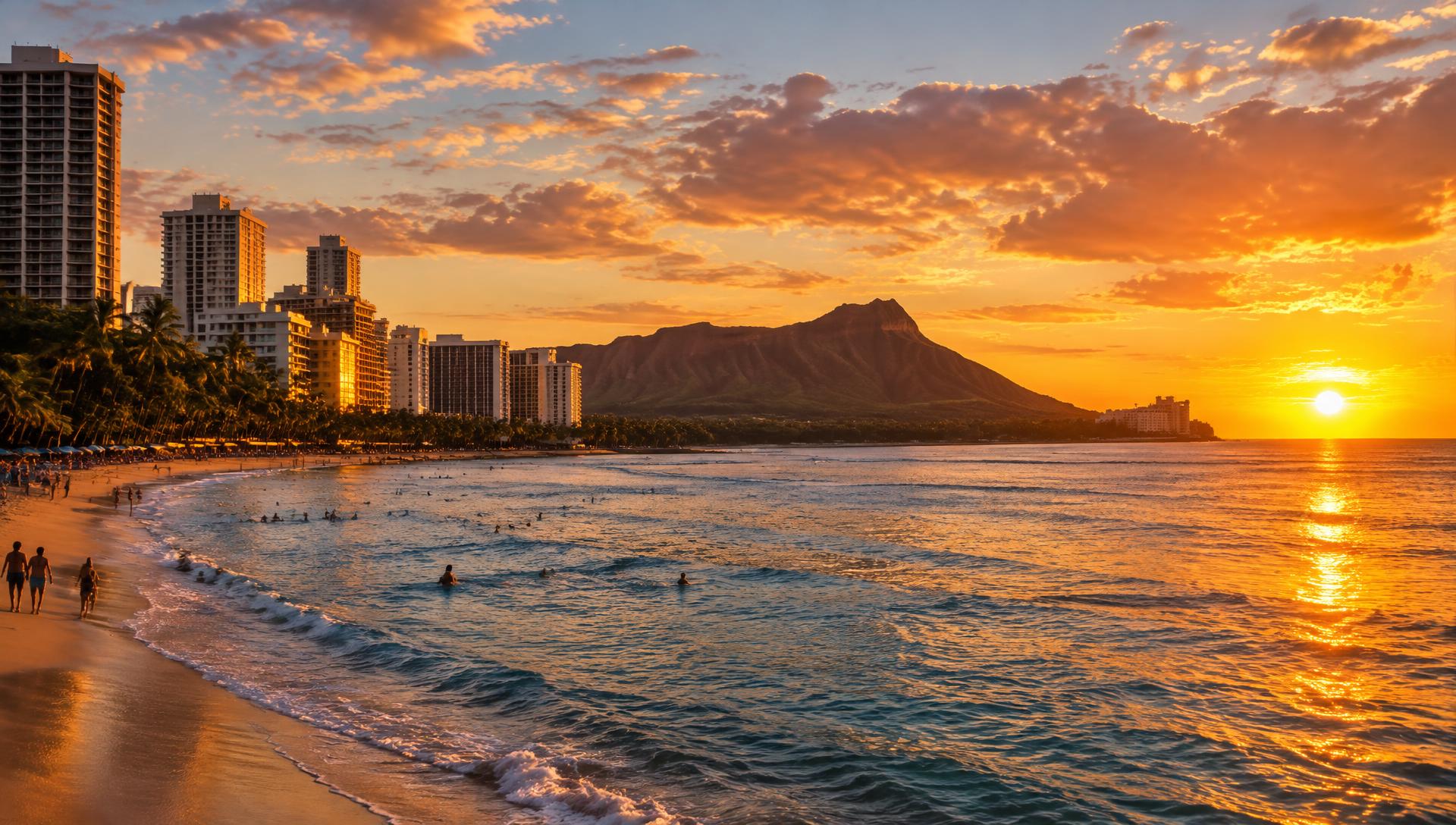 Sunset in Honolulu
