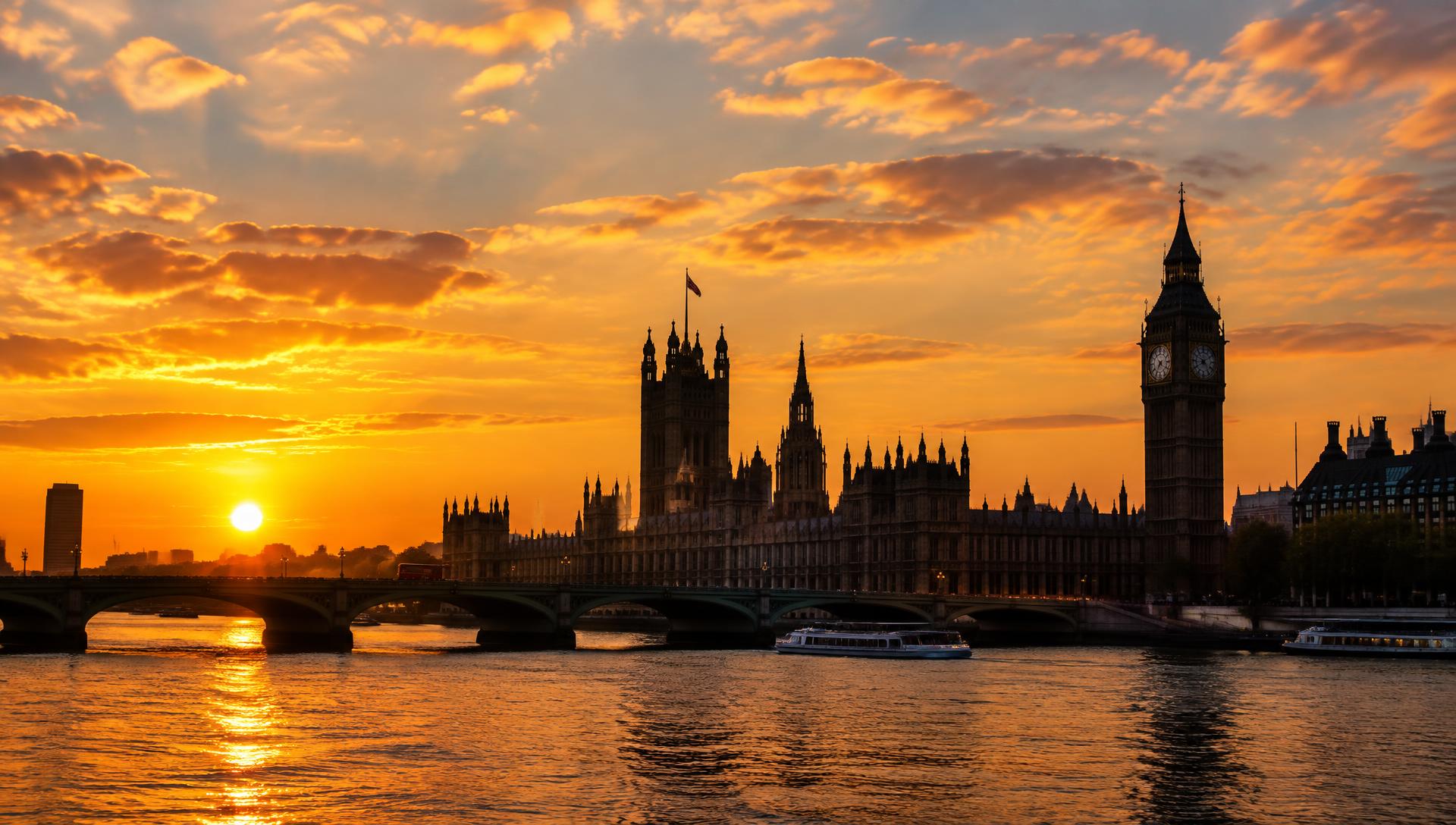 Sunset in London