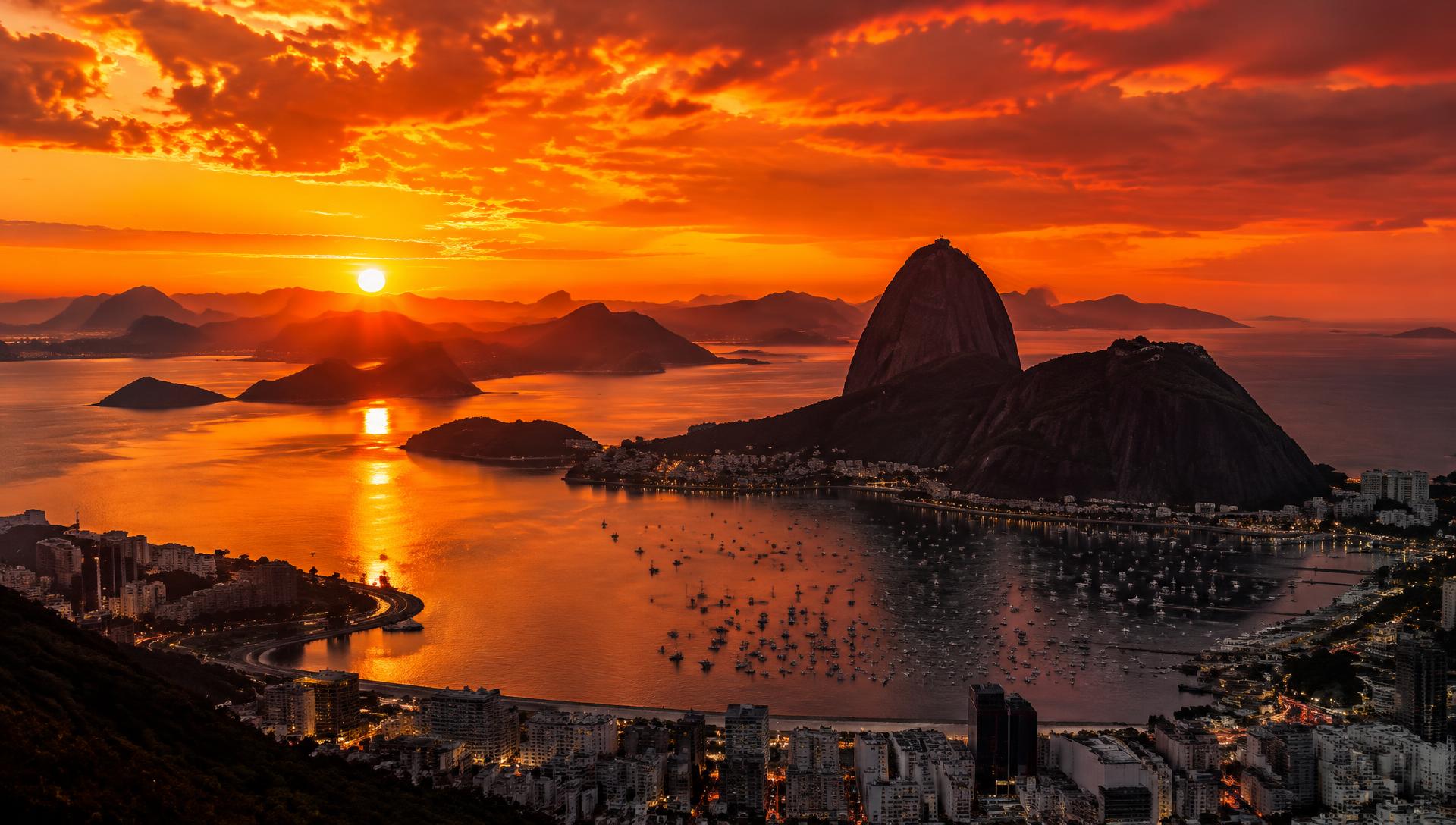 Sunset in Rio de Janeiro