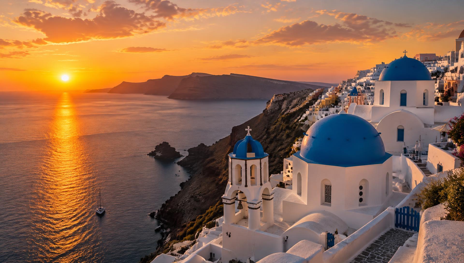Sunset in Santorini