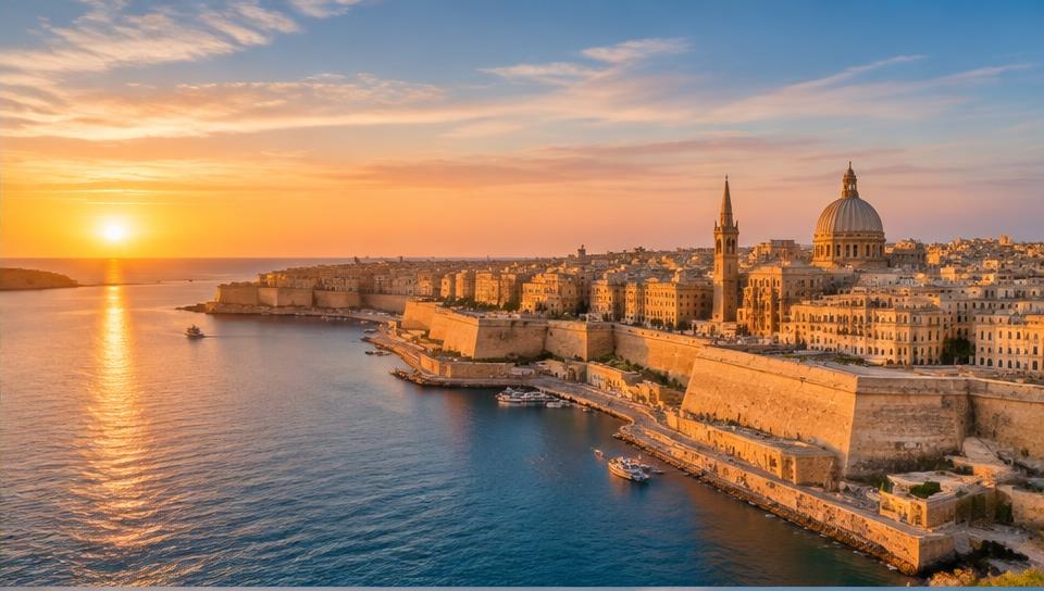 Sunrise in Malta, Grand Harbour