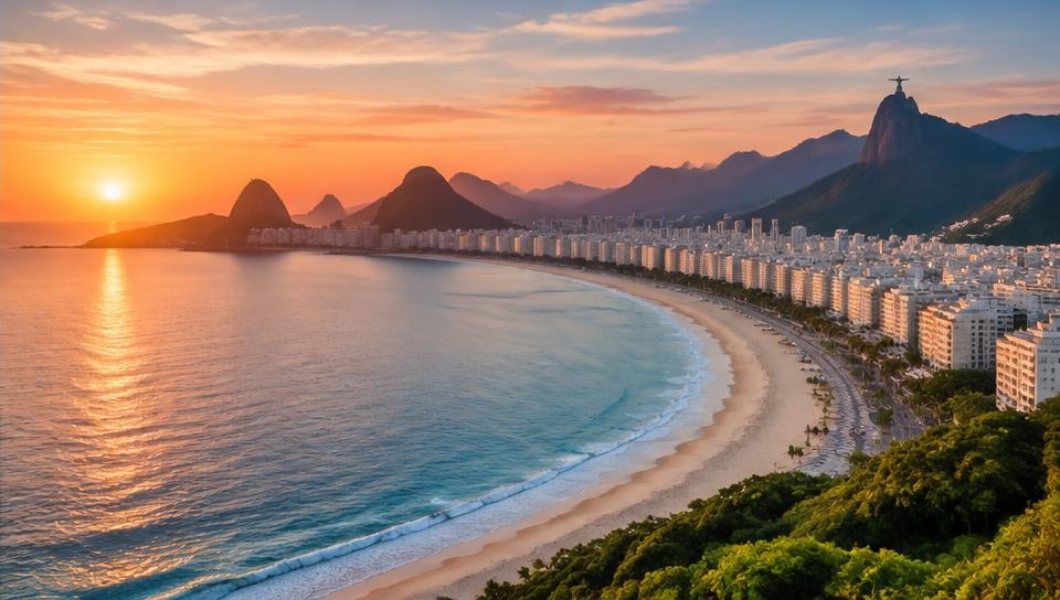 Sunrise in Rio, Copacabana