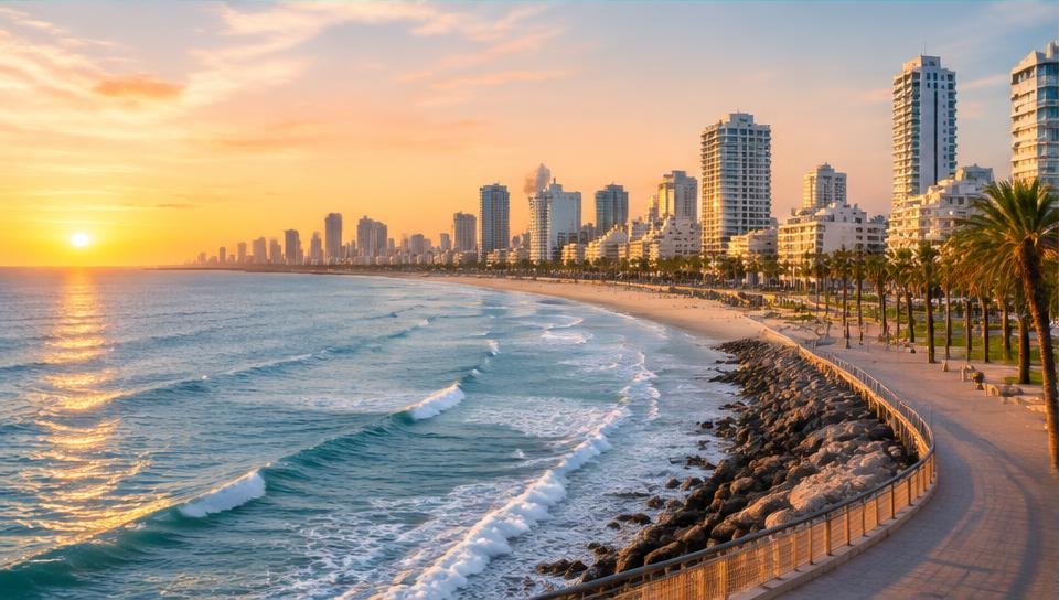 Sunrise in Tel Aviv