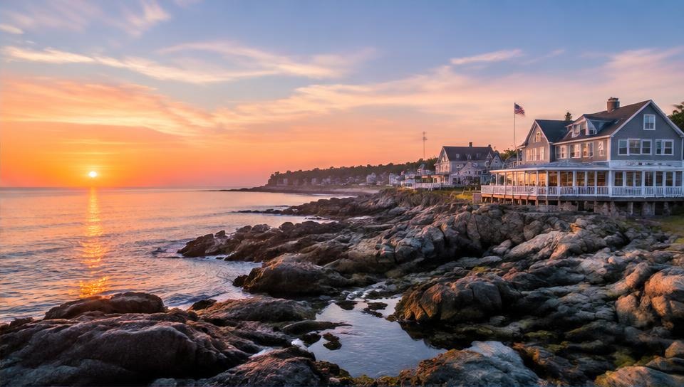Sunrise in York Beach, Maine