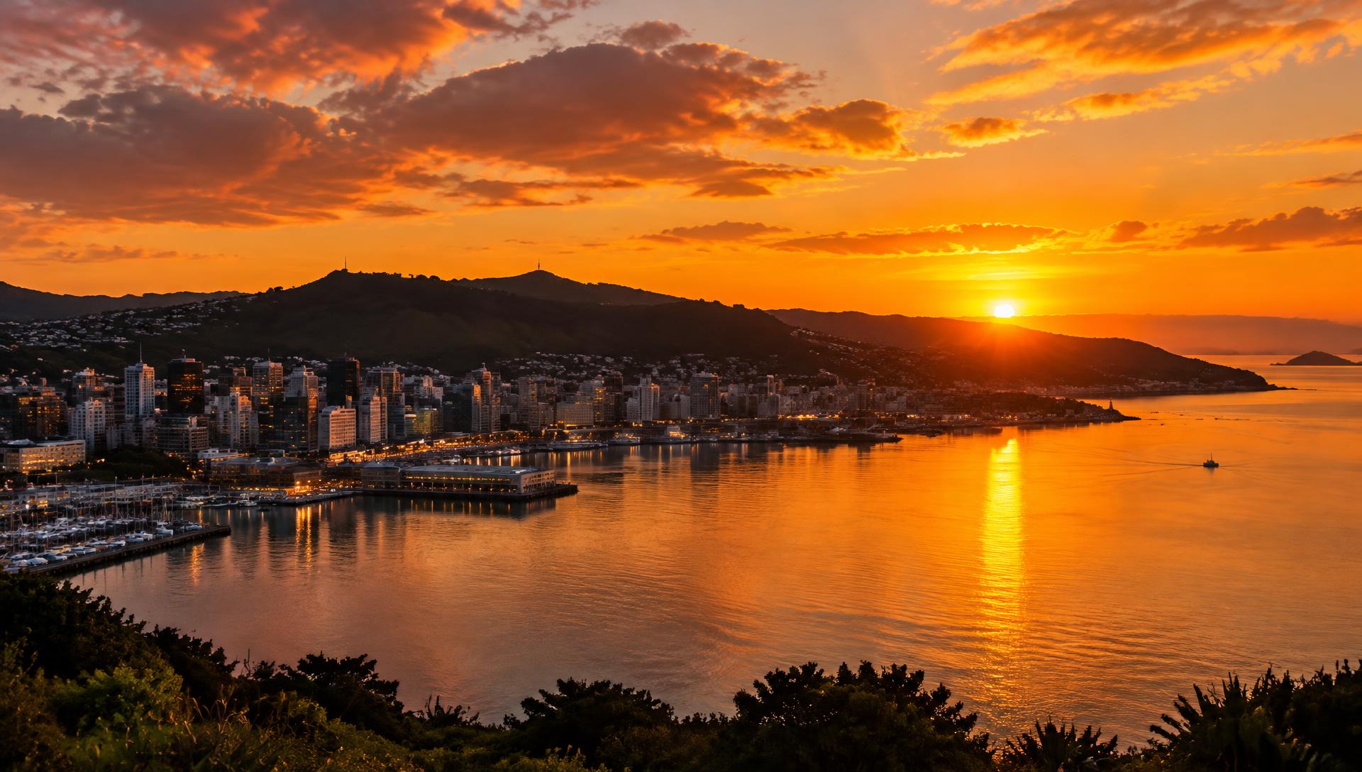 Sunset in Wellington